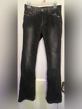Vintage 90s Lucky Brand Dungarees Black Bootcut Jeans - Made in USA Size 4/27